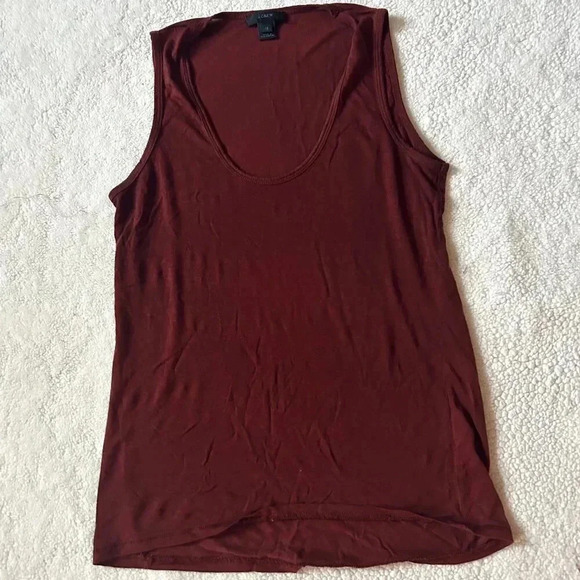 J. Crew Tops - J Crew Maroon Basic Tank Top